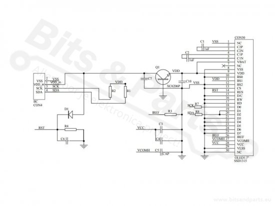 Display OLED 128x64 1.3 Inch I2C White